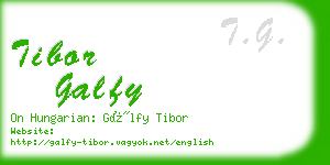 tibor galfy business card